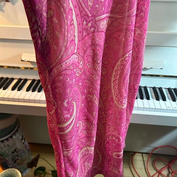 Jacob Pink Y2K Paisley Midi Dress 9/10 - Picture 10 of 16